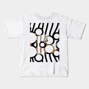 Abstract Black and White Simple Pattern geometry Kids T-Shirt